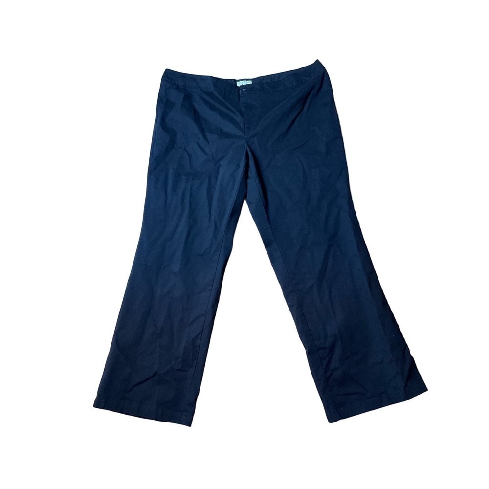 Covington Dress‎ Pant Women's Size 24P Blue Straight Leg Mid Rise Cotton Stretch